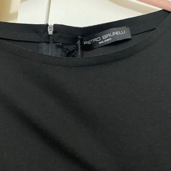 NWT lPIETRO BRUNELLI CAPRI DESIGNER BLACK MATERNITY DRESS - SIZE L - Picture 9 of 13